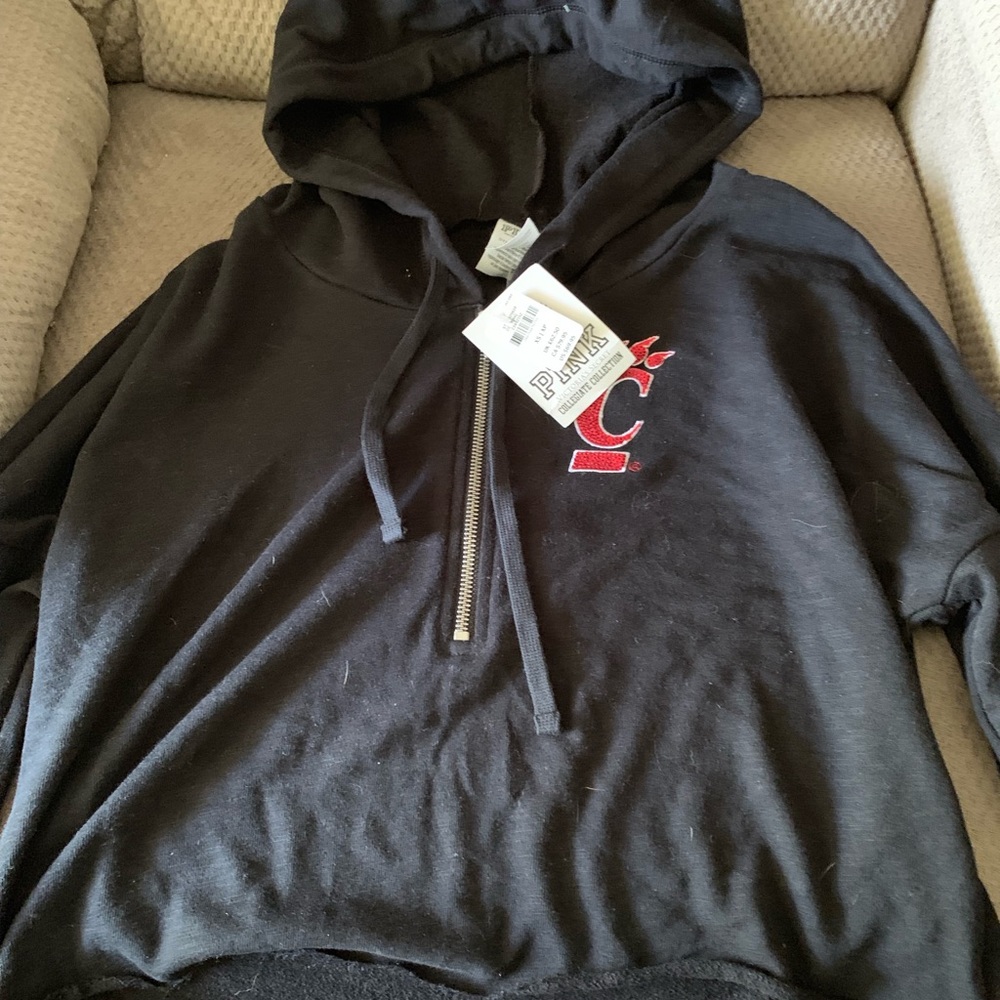Cincinnati Bearcats Crop Hoodie XS (PINK) NWT